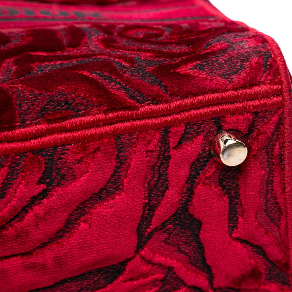 Pre-Loved Dior Medium Embroidered Velvet Roses Lady D Lite - Picture 7 of 12